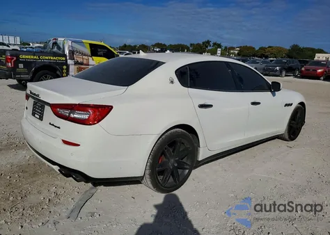 2014 Maserati Quattroporte S z USA, uszkodzony, nr VIN ZAM56RRA6E1097495